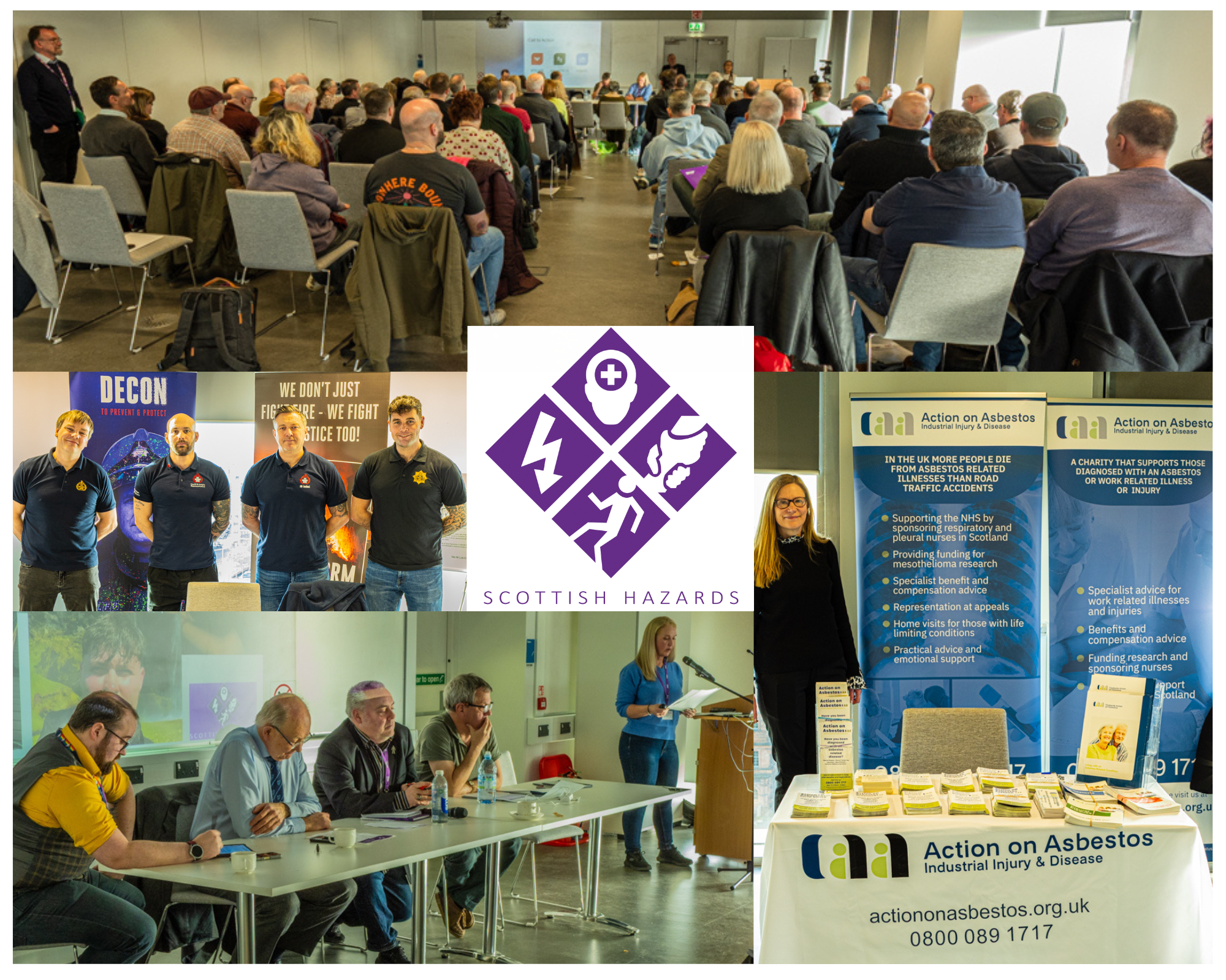 Collage of images taken at Scottish Hazards Annual Conference 2025